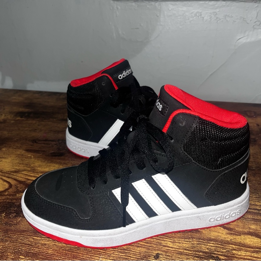 Adidas Black and red shoes